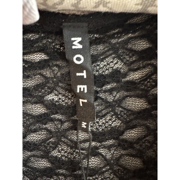 Motel Rocks Chantal Lace Top Women's Medium Black Pink Y2K Fairygoth Whimsical - Picture 7 of 10